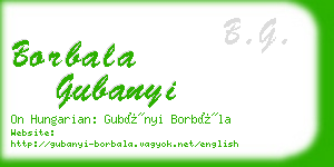 borbala gubanyi business card